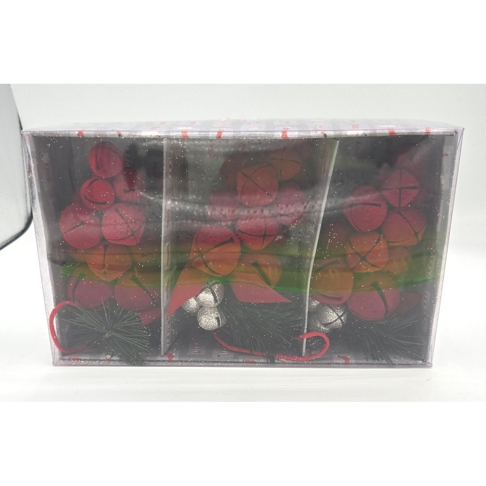Festive Red Bell Christmas Ornaments - Set‎ of 3